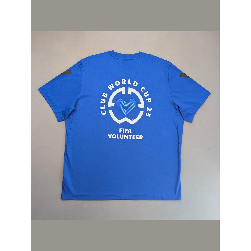 NWT adidas FIFA Club World Cup 2025 Volunteer Tee Blue 2XL Soccer Cotton